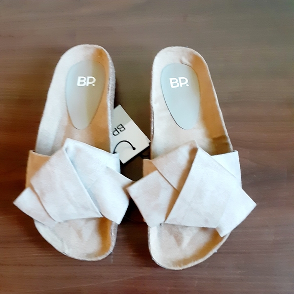 BP Tapis Slide Sandal Taupe Faux Suede 5M - Picture 10 of 10